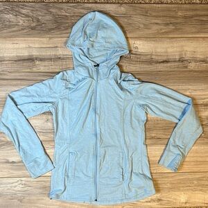 Sky Blue fitted activewear jacket